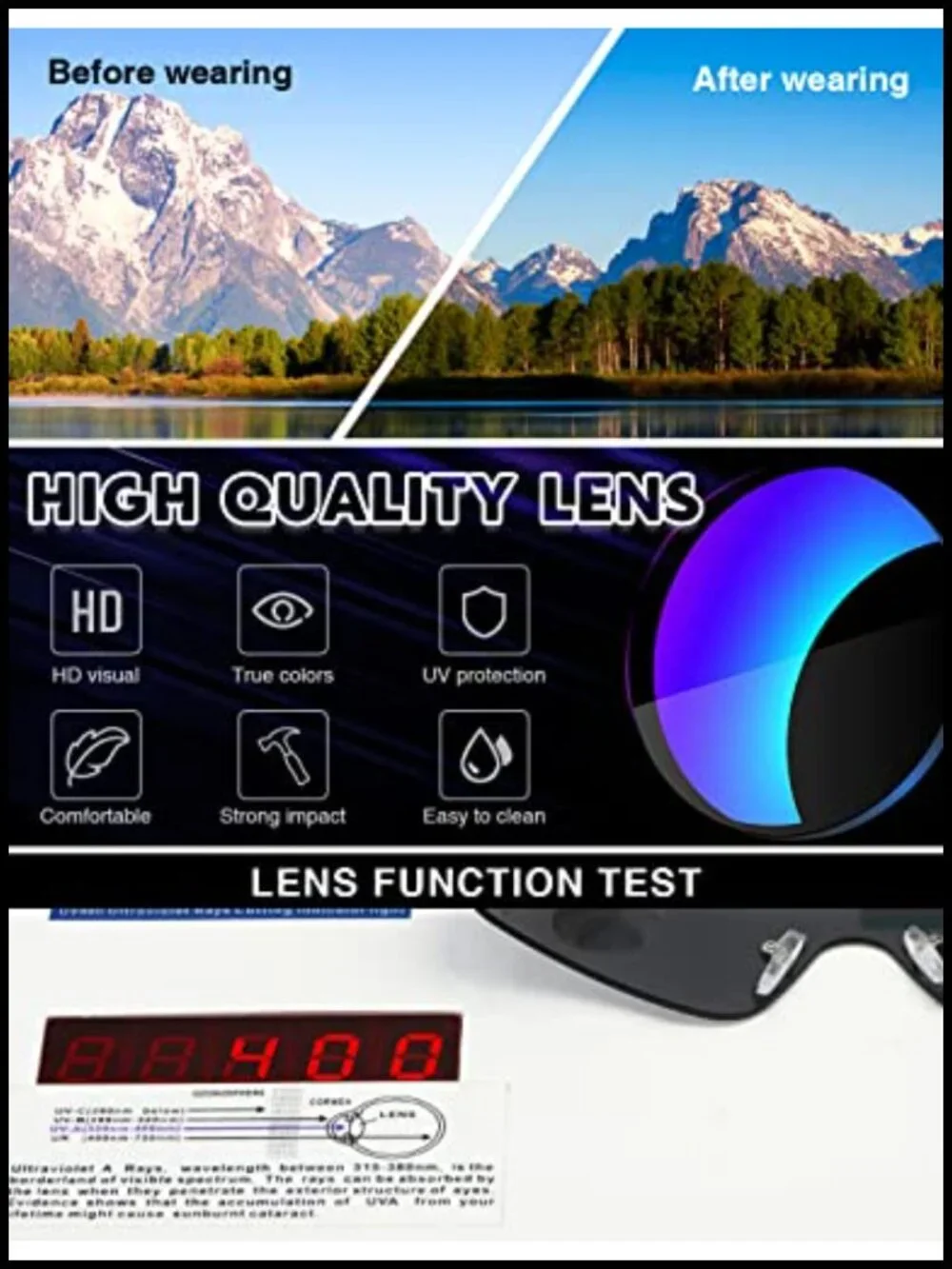 Rimless Cyberpunk Wrap Sunglasses 3 Pack UV400